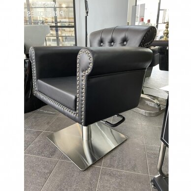 Professional hairdressing chair GABBIANO BERLIN, black color 4