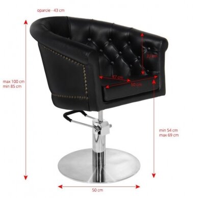 Professional barber chair GABBIANO LONDON, black 1