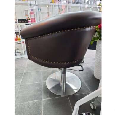 Professional barber chair GABBIANO LONDON, brown color 4