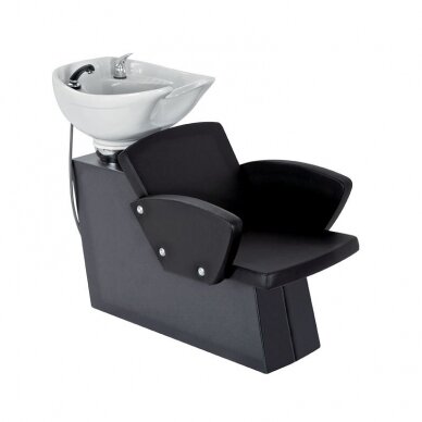 Professional hairdressing sink, black color