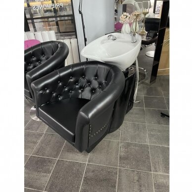 Professional hairdressing sink LONDON, black color 4