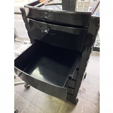 Professional hairdressing trolley DECO, black color 2