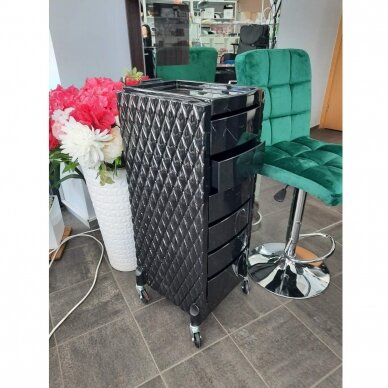 Professional hairdressing trolley DECO, black color 5