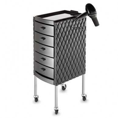 Professional hairdressing trolley DECORÌ, black color