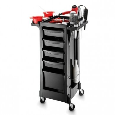 Professional hairdressing trolley MOVE COLOR BRUSH, black color