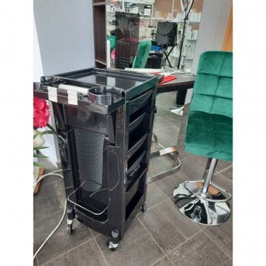 Professional hairdressing trolley MOVE COLOR BRUSH, black color 2