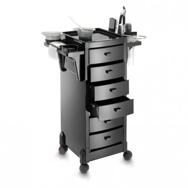 Professional hairdressing trolley NICE EXCEL COLOR BRUSH, black color