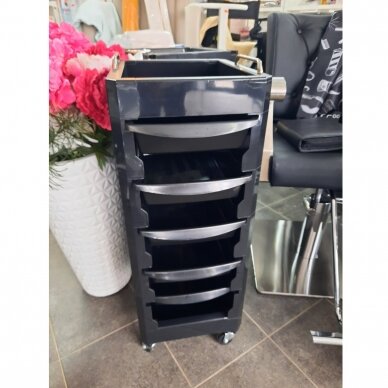 Professional hairdressing trolley, black, with handles MOD030 10