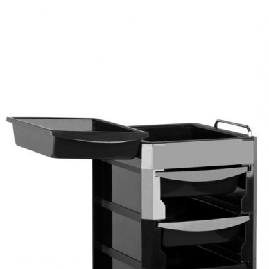 Professional hairdressing trolley, black, with handles MOD030 3