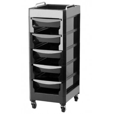 Professional hairdressing trolley, black, with handles MOD030 8