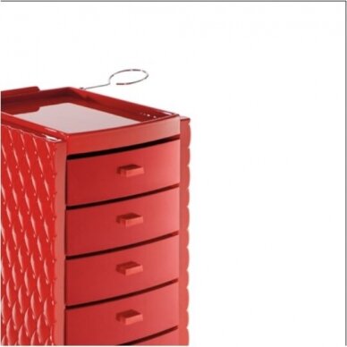 Professional hairdressing trolley DECORÌ, red color 1