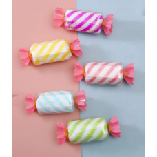 Cosmetological textile face towel 20*20 cm candy-shaped