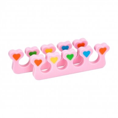 Fingers dividers for pedicure procedures (1 pair) HEARTS