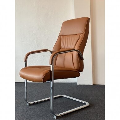 Conference chair CorpoComfort, leather brown color 5