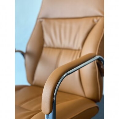 Conference chair CorpoComfort, leather brown color 8