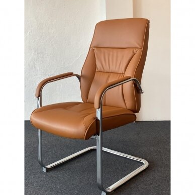 Conference chair CorpoComfort, leather brown color 9