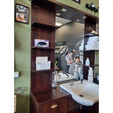 Professional console/mirror for hairdressers and barbershops ECONOMY with head washer 2