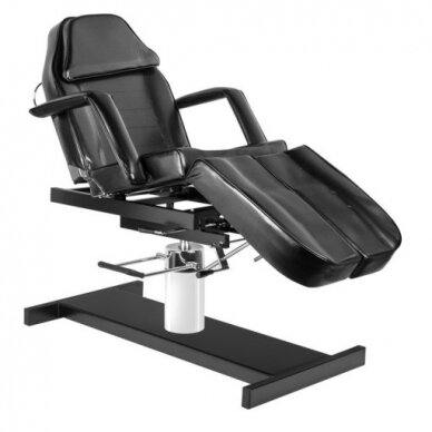 Professional cosmetic hydraulic bed / bed A 210C PEDI, black with adjustable seat angle