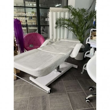 Professional cosmetological hydraulic bed / deck A210D with adjustable seat angle, white 8