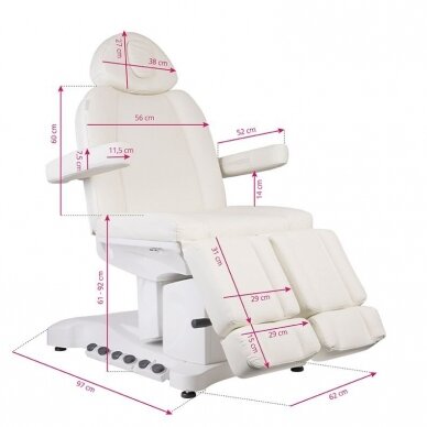 Profesionali elektrinė podologinė kėdė- lova-gultas pedikiūro procedūroms su šildymo funkcija AZZURRO 708BS PEDI PRO EXCLUSIVE (3 varikliai) 13