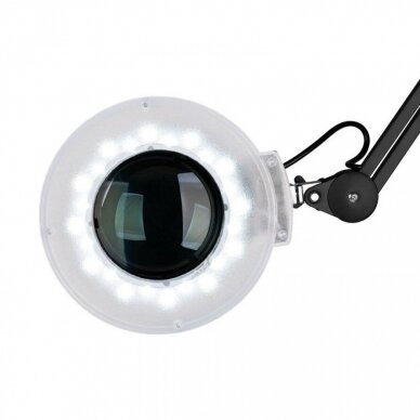 Professional cosmetology LED lamp with magnifying glass S5 5D, black color (with stand) 1