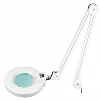 Professional cosmetology lamp - magnifying glass S4 with stand, white color 2