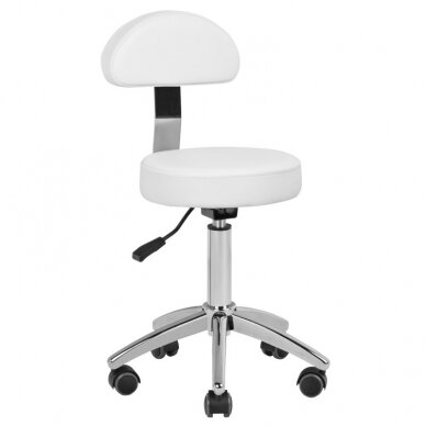 Professional master chair for beauticians AM-304, white color