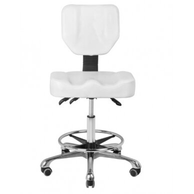 Professional cosmetology chair with backrest A-4299, white color 2