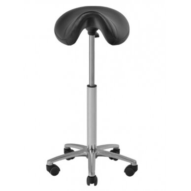 Professional master chair - saddle for cosmetologists and barbers 001B, black color 2