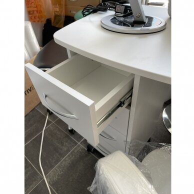 Professional manicure table 2027 BP, white color 6