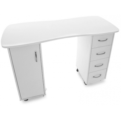 Professional manicure table 2027 BP, white color