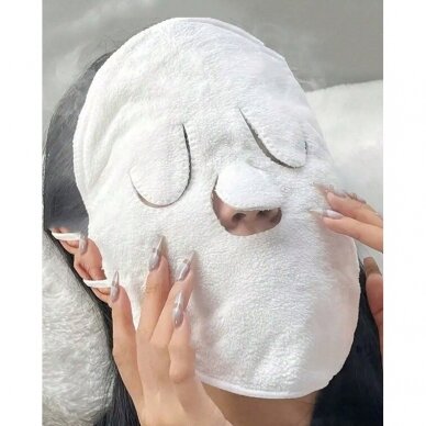 Kosmetologinis tekstilinis veido ranksluoštis-kaukė procedūroms 2