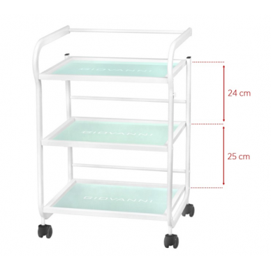 GIOVANNI CLASSIC TYP 1013 professional cosmetology trolley, white color 1