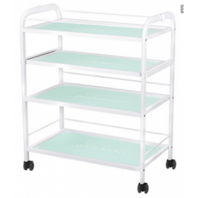 GIOVANNI CLASSIC 1015A professional cosmetic trolley (with pull-out shelf), white color 1