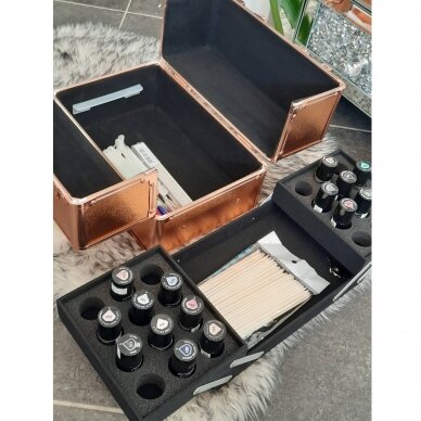 Suitcase for cosmetics and nail polishes M ROSE GOLD 6