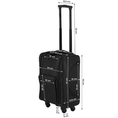 Suitcase/bag for transporting cosmetics LOOK, black color 15