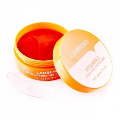 LANBENA EYE PADS kolageno paakių kaukės su vitaminu C, 60 vnt. ORANGE