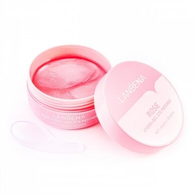 LANBENA EYE PADS collagen eye masks with rose extract, 60 pcs. PINK