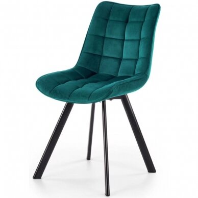 Waiting chair, turquoise velvet