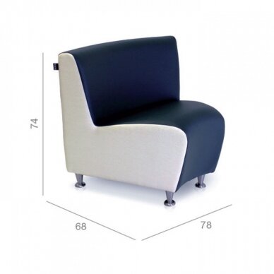 Waiting chair for beauty salons REM ELEGANCE rounded 4