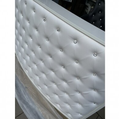 Professional reception desk, ILLUSION II, white glossy 4