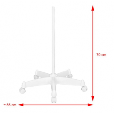 Profesionali kosmetologinė LED lempa - lupa MOONLIGHT 8012/5, baltos spalvos (su stovu) 5