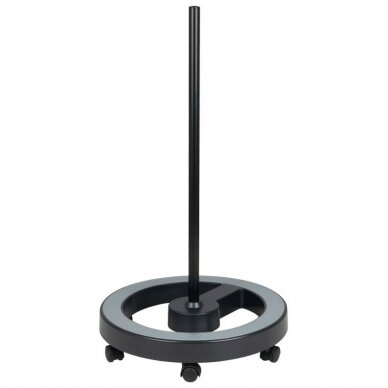 Lamp stand, extremely durable, black, ring-shaped.