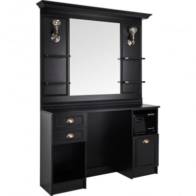 Professional barber and hairdresser console-mirror LEXUS, black color  1