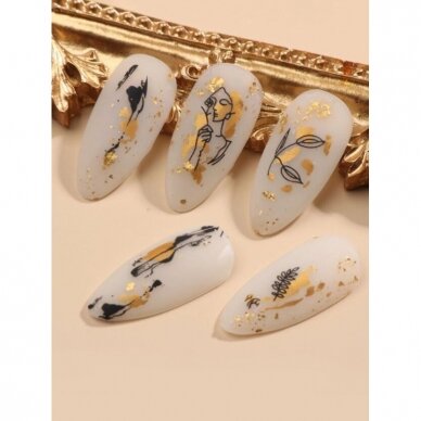 Stickers for nail art GOLD LEAF, 2 pcs. 2