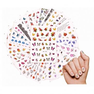 Stickers for nail art MIX, 50 pcs.