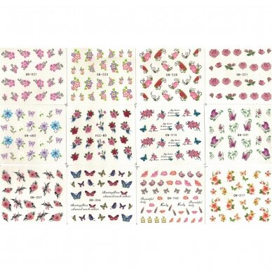 Stickers for nail art MIX, 50 pcs. 2