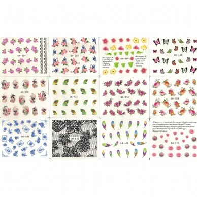 Stickers for nail art MIX, 50 pcs. 1