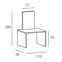 Mirror for beauty salons and hairdressers - console LOFT S 2