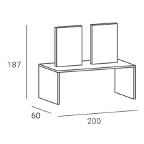 Four-place hairdressing/salon console LOFT IV CENTRAL 4